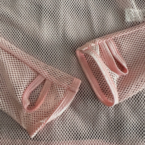 Dolls Kill See Thru Me Fishnet Top Blue, Pink, Brown, Wine - Picture 4 of 16